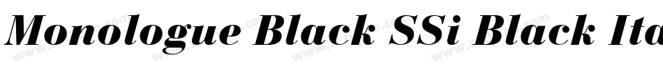 Monologue Black SSi Black Italic字体转换